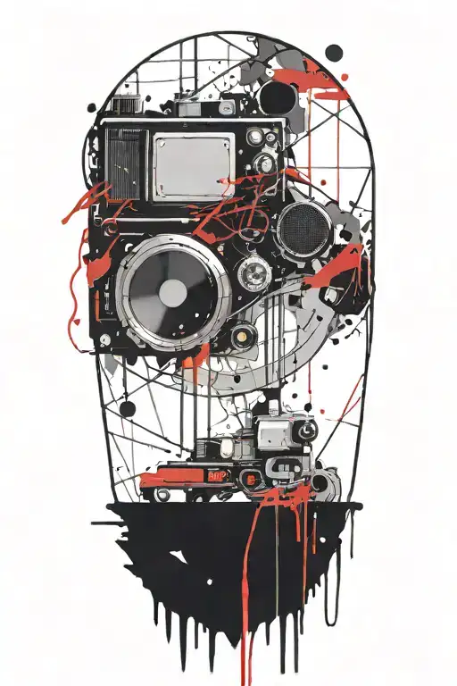 computer chip tattoo design idea