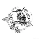 mocking bird tattoo design idea