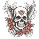 holy death tattoo design idea