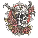 holy death tattoo design idea
