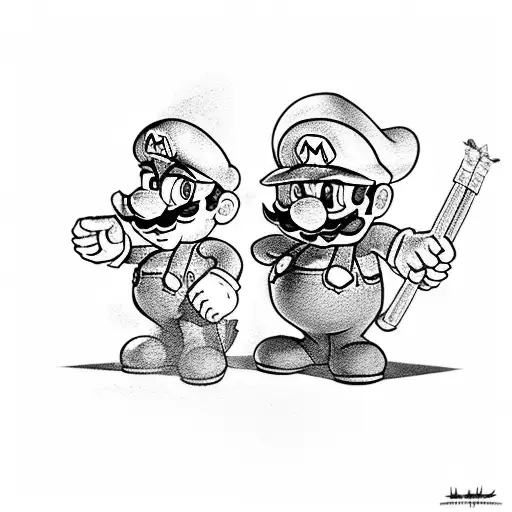 2,331+ Mario Tattoos in 2026 - BlackInk AI