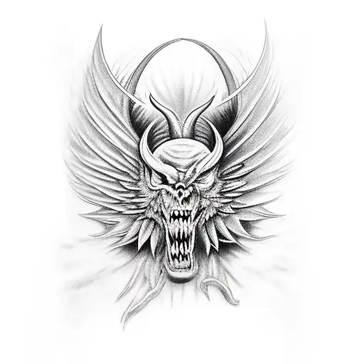 lucifer hell tattoo design idea
