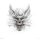 God from hell   tattoo design idea