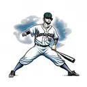 baseball pitcher brother angel horse metal 31 tattoo design idea