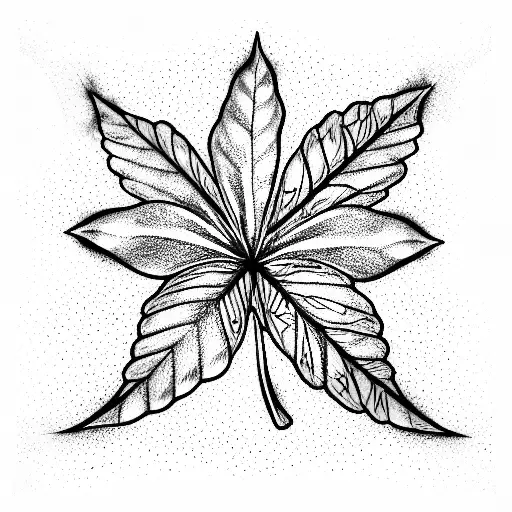 black 5 leaf clover tattoo design idea