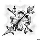black 5 leaf clover tattoo design idea