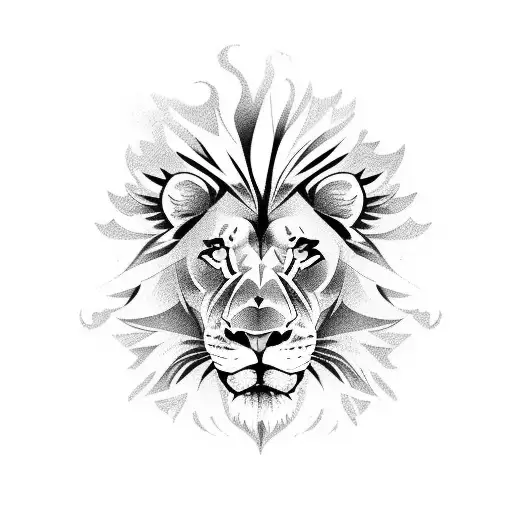 A lion roaring fiercely while wearing a FC Barcelona jersey tattoo design idea