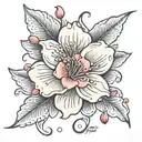 always forever with a single cherry blossom flower tattoo design idea