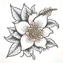 always forever with a single cherry blossom flower tattoo design idea