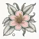 always forever with a single cherry blossom flower tattoo design idea