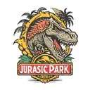 Jurassic Park logo incorporated within tattoo design idea