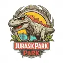 Jurassic Park logo incorporated within tattoo design idea
