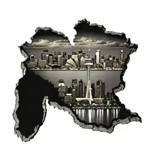 Toronto skyline tattoo tattoo design idea