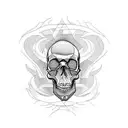 skulls with Demons and ghosts tattoo design idea