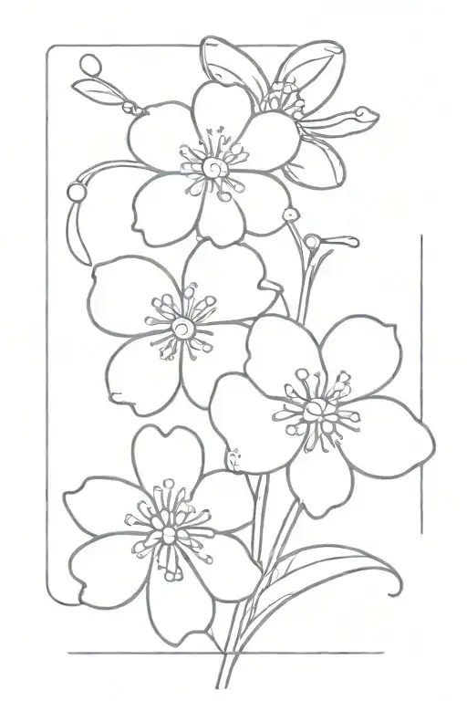 forget me not flower tattoo design idea