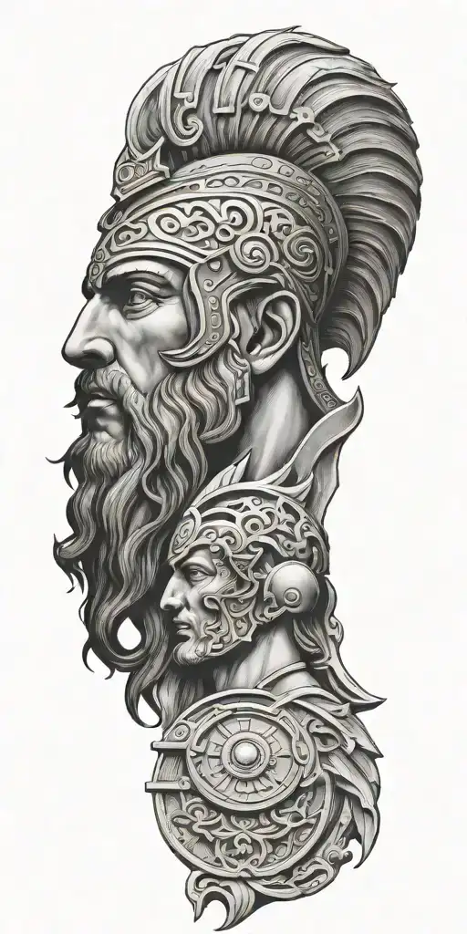 roman gods tattoo design idea