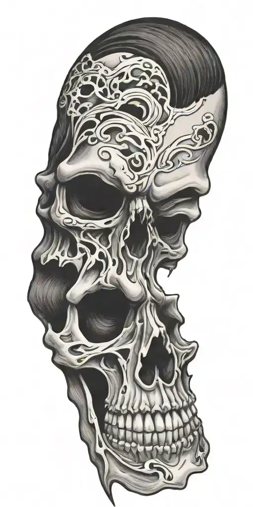 vampire skull tattoo design idea