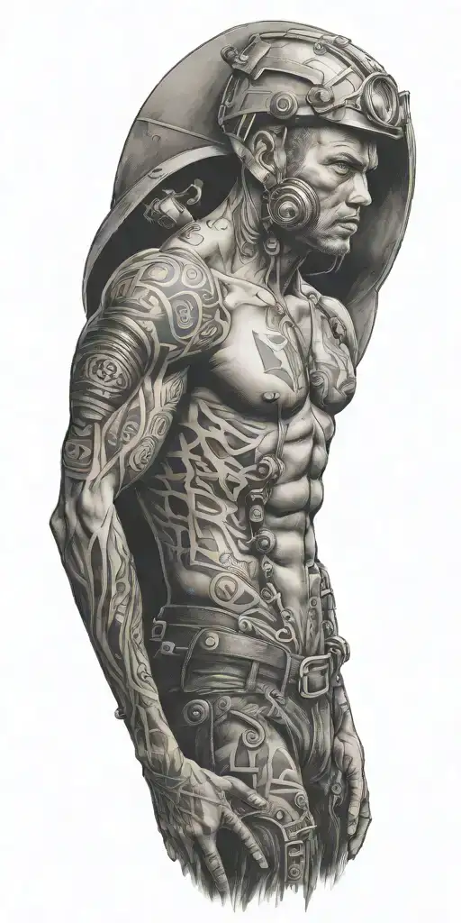 blue collar tattoo design idea