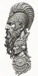 roman gods tattoo design idea