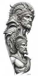 roman gods tattoo design idea