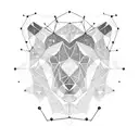 Constellation of Ursa Major formed by abstract geometric shapes tattoo design idea