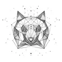 Constellation of Ursa Major formed by abstract geometric shapes tattoo design idea