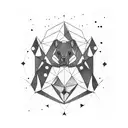 Constellation of Ursa Major formed by abstract geometric shapes tattoo design idea