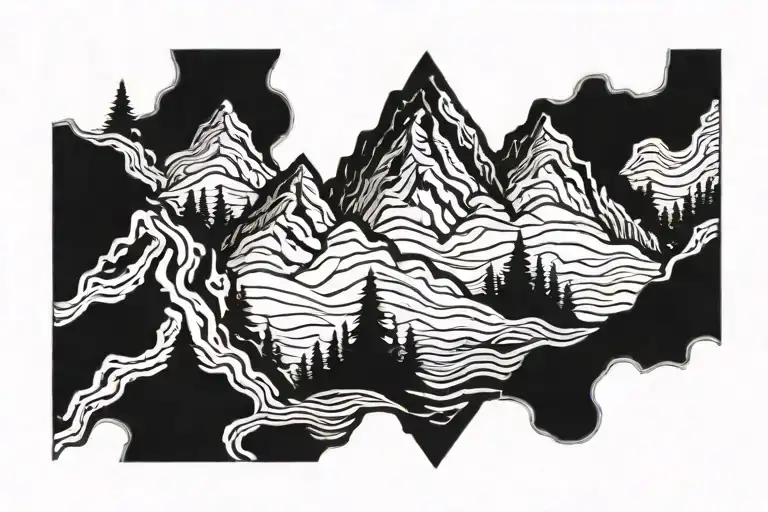 Twin Peaks tattoo design idea