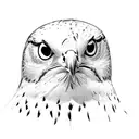 hunting falcon tattoo design idea