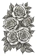 roses for back and buttocks tattoo design idea