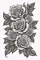roses for back and buttocks tattoo design idea