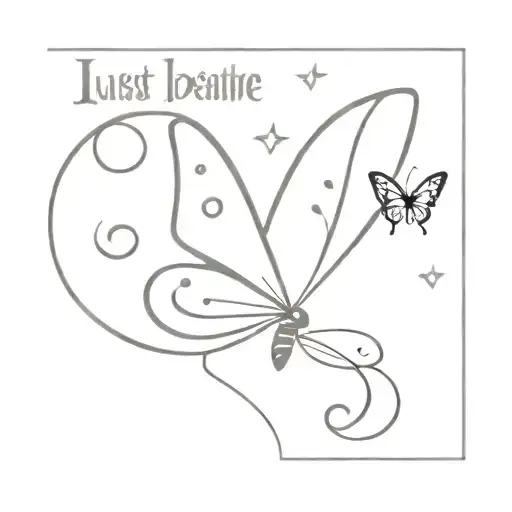 semicolon butterfly with the words just breathe   tattoo design idea