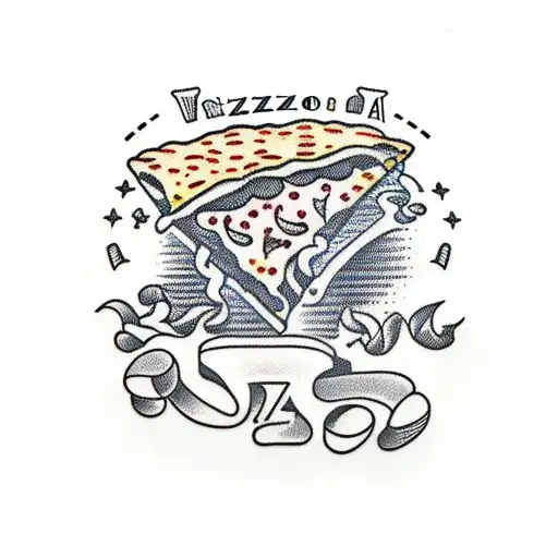 Pizza  tattoo design idea