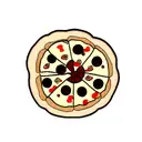 Pizza tattoo design idea
