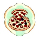 Pizza tattoo design idea
