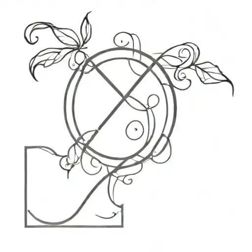 YHWH with vines wrapped tattoo design idea