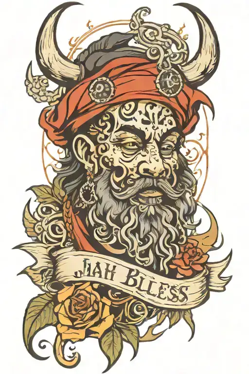 who jah bless no man curse  tattoo design idea