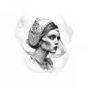 la donna cannone di francesco de Gregori  tattoo design idea