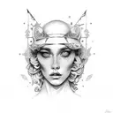 la donna cannone di francesco de Gregori  tattoo design idea