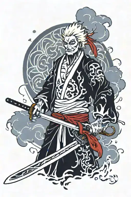 bleach bankai sword tattoo design idea