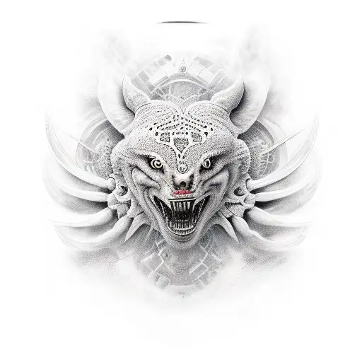 atom tattoo design idea