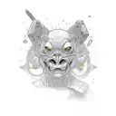 atom tattoo design idea