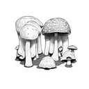 mushroom guards tattoo design idea