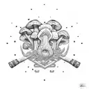 guards mushroom tattoo design idea