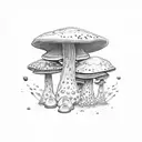 guards mushroom tattoo design idea