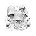 guards mushroom tattoo design idea