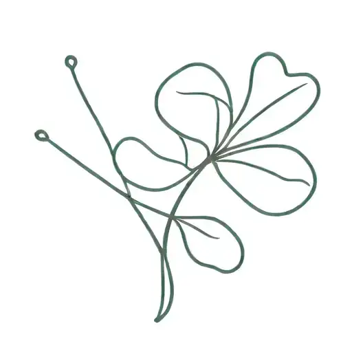 clover leaf tattoo design idea