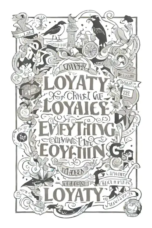 loyalty out values everything  tattoo design idea