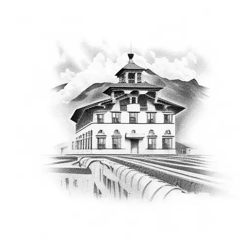 commemoration of concentration camp survival with the train gates of Mauthausen concentration camp included. tattoo design idea