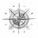 nordic compass tattoo design idea